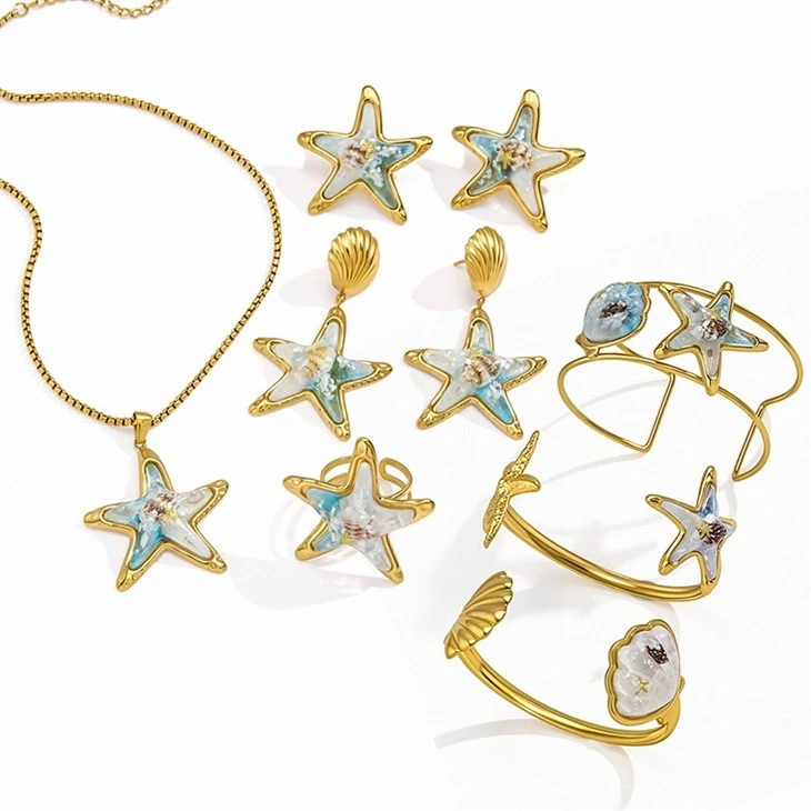 Adjustable Starfish Resin Ring high quality