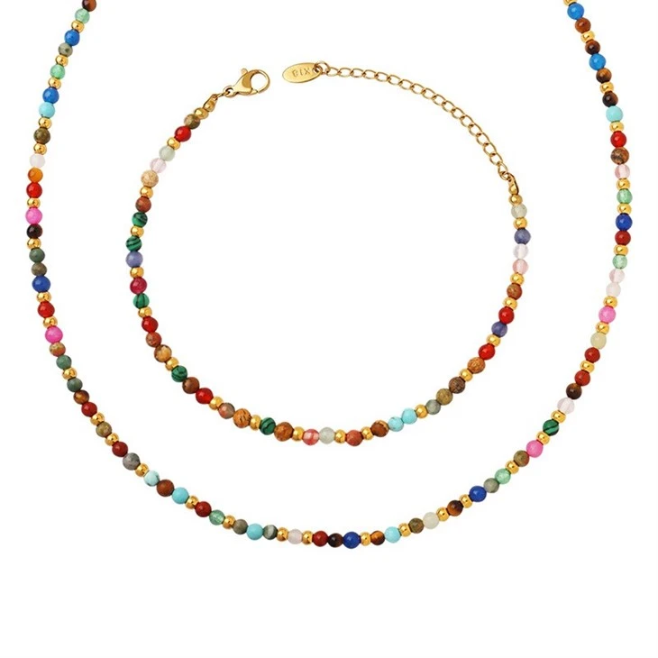 Boho Natural Stone Necklace high quality