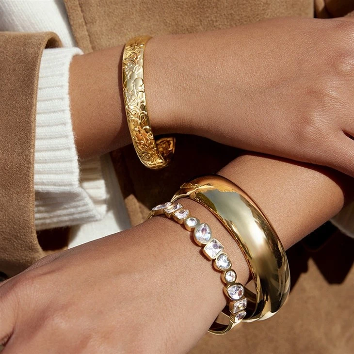 Minimalist Multi Shape CZ Bangle suppliers