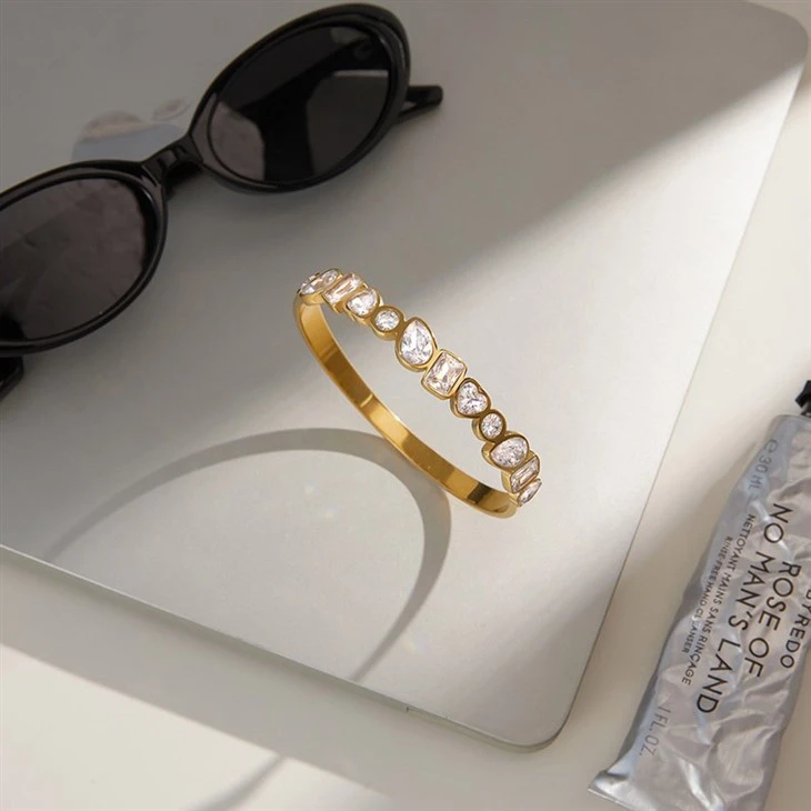 Minimalist Multi Shape CZ Bangle best