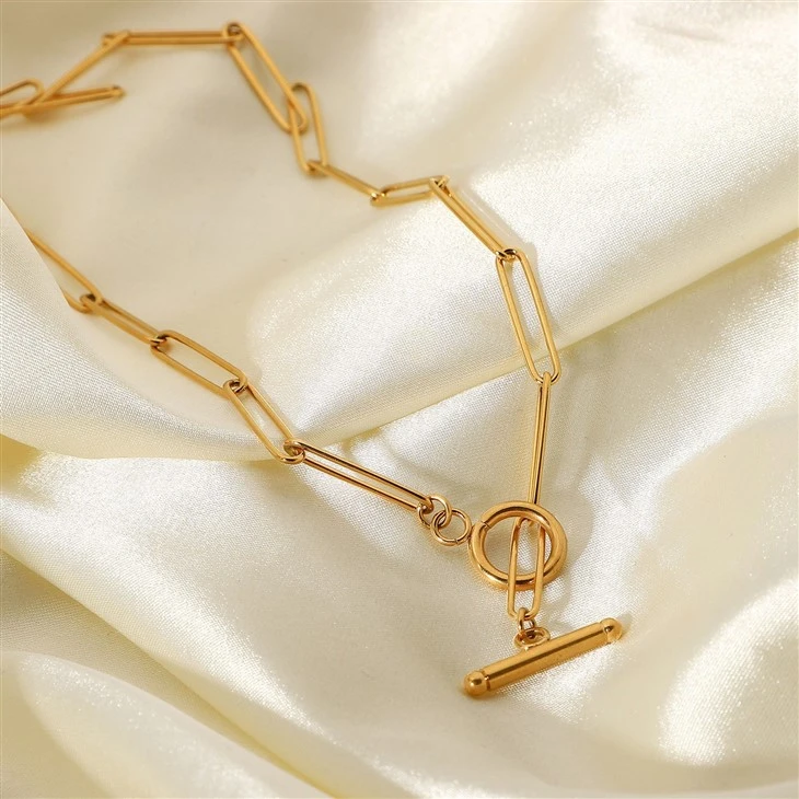 OT Rectangle Link Chain Necklace