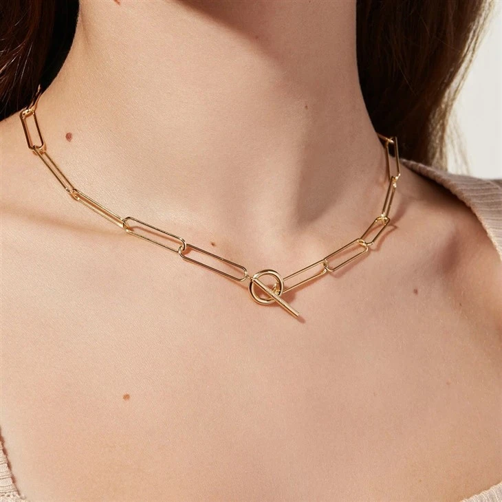 OT Rectangle Link Chain Necklace