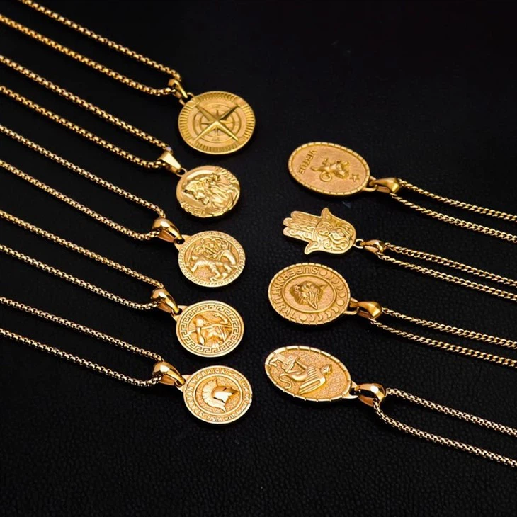 Stainless Steel Compass Necklace