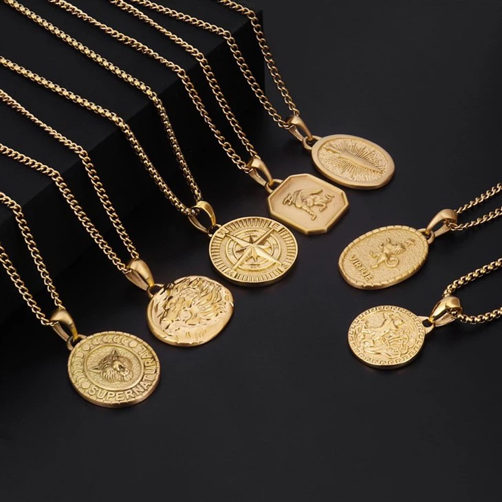 Stainless Steel Compass Necklace