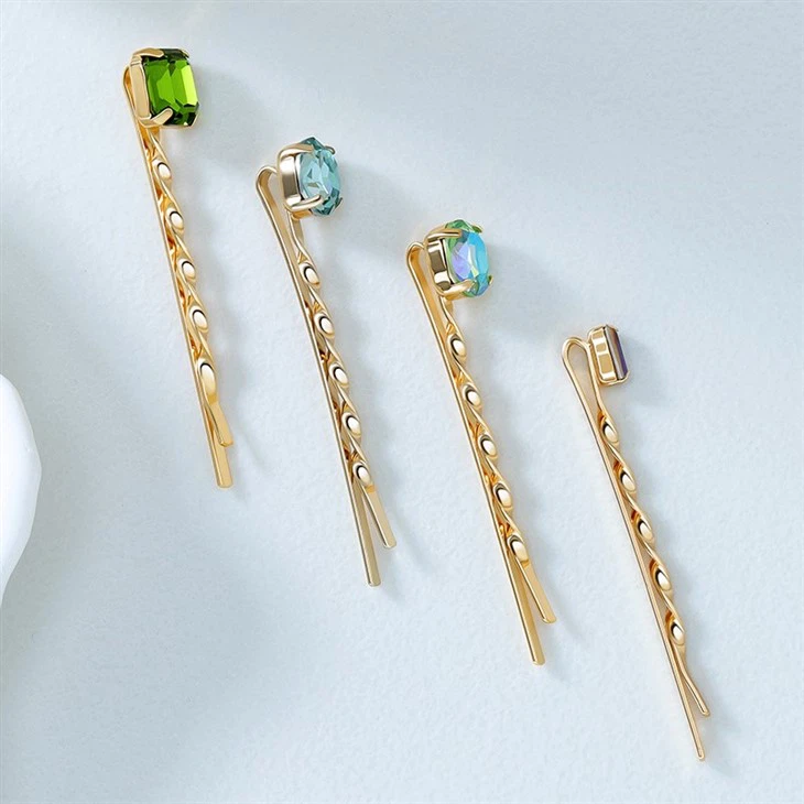 Stone Copper Bobby Pins