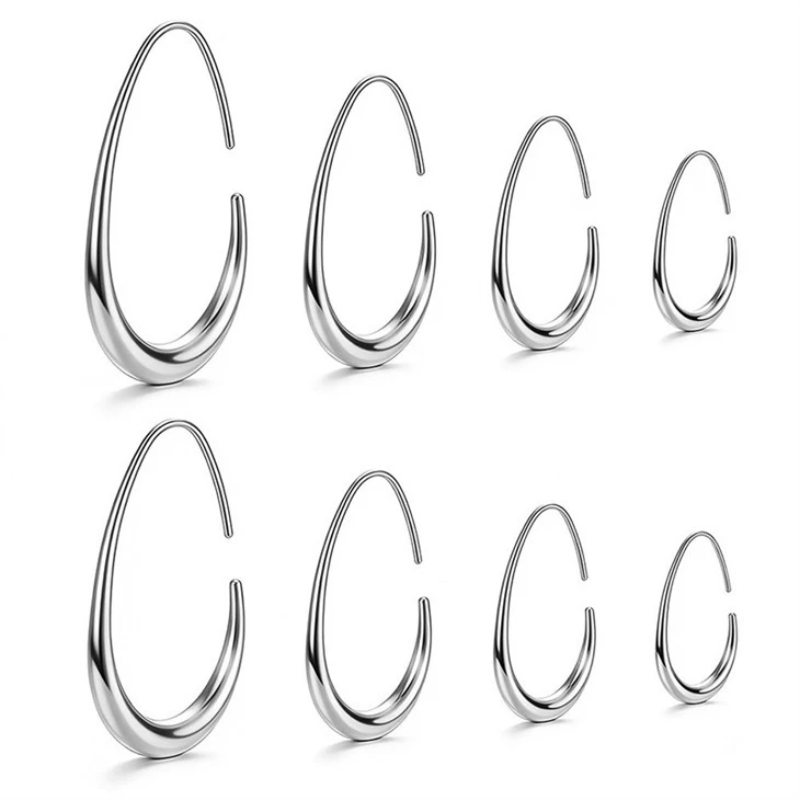 Teardrop Open C Hoop Earrings price