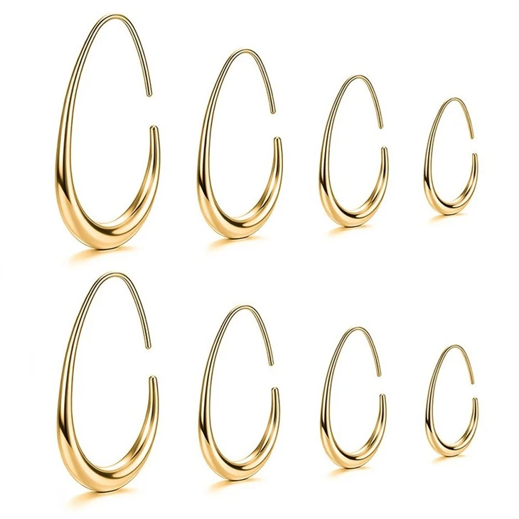 Teardrop Open C Hoop Earrings manufacturers
