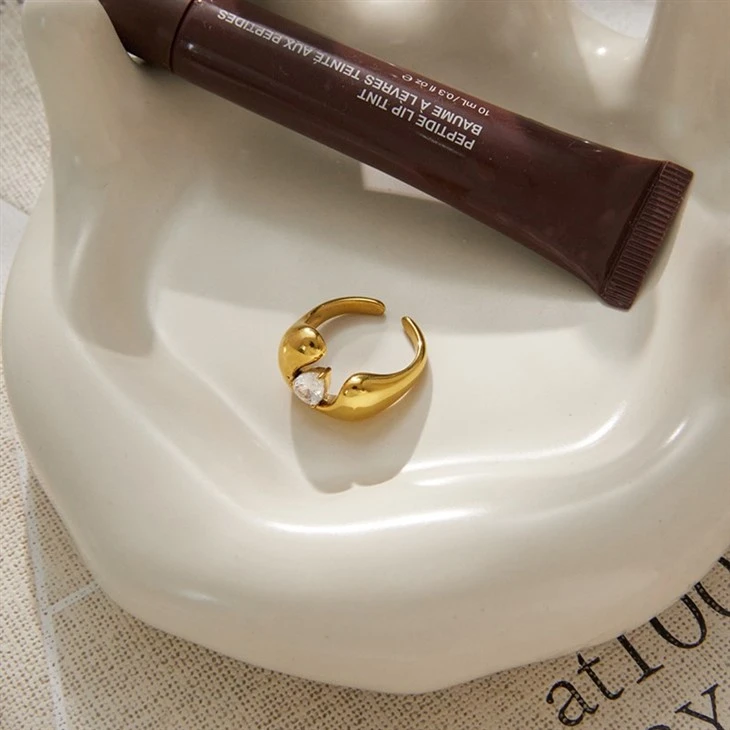 Thick Teardrop Cuff Ring factory